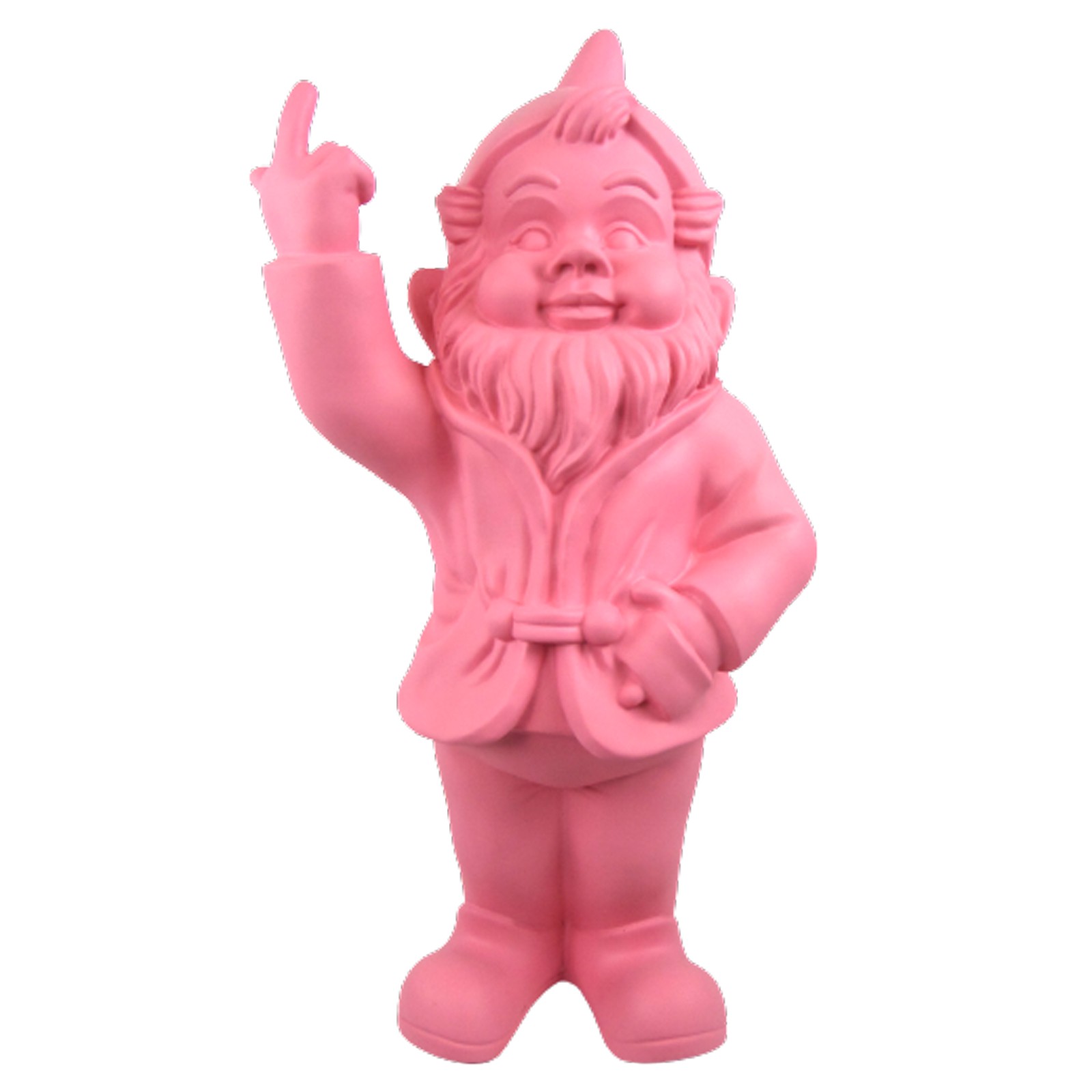 Statue 66 Cm Nain Doigt D Honneur Nain De Jardin Fuck Rose Mat Pr