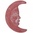 Lune statue murale en terre cuite patine rouille -32 cm