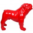 Statue en résine CHIEN bouledogue anglais rouge aspect lisse - 90 cm