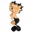 Statue betty boop en résine xxl robe de soirée noir 120 cm