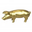 Statue en résine cochon doré - 60 cm