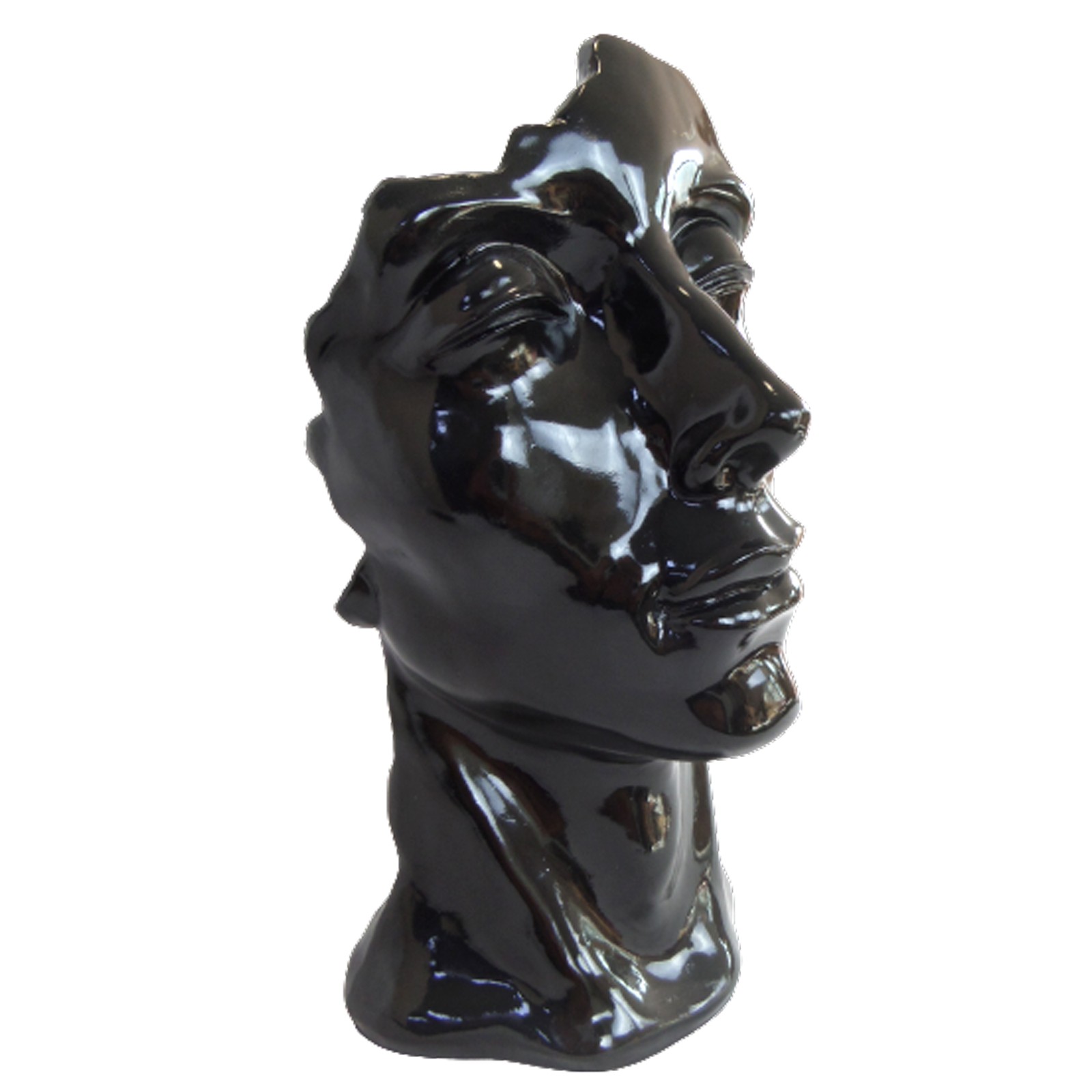 Statue Buste Femme Masque Doré Hauteur 31,5 cm - Décoration Home