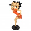 Statue en résine Betty Boop serveuse robe orange 50 cm