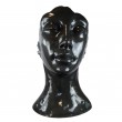 Statue visage DE FEMME XXL en résine noire bronze - 120 cm