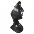 Statue visage DE FEMME XXL en résine noire bronze - 120 cm