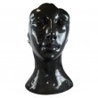 Statue visage DE FEMME XXL en résine noire bronze - 120 cm