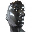 Statue visage DE FEMME XXL en résine noire bronze - 120 cm