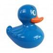 Statue Canard en résine de couleur bleu 35 cm