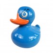 Statue Canard en résine de couleur bleu 35 cm