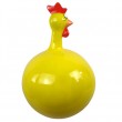 Statue en résine poule coq jaune 50 cm