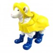 Statue en résine mouton avec vêtements de pluie et bottes bleu 72 cm