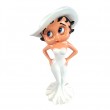 Statue en résine Betty Boop au chapeau et robe blanche 60 cm