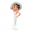 Statue en résine Betty Boop au chapeau et robe blanche 60 cm