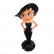 Statue en résine Betty Boop au chapeau et robe noire 60 cm