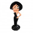 Statue en résine Betty Boop au chapeau et robe noire 60 cm