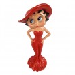 Statue en résine Betty Boop au chapeau et robe rouge 60 cm