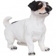 Statue en résine chien jack Russell noir et blanc 40 cm