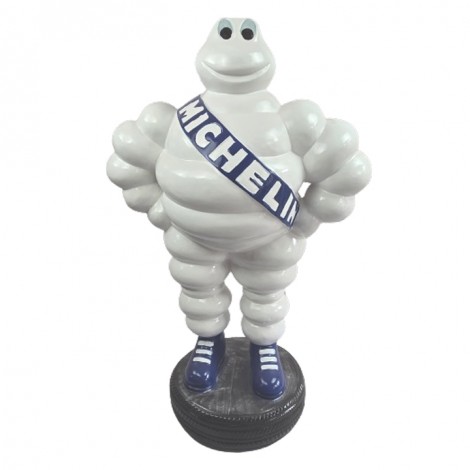 Statue publicitaire Bibendum Michelin debout XXL en résine stop trottoir 120 cm