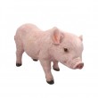 Statue en résine cochon rose nature dos creusé 56 cm