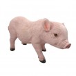 Statue en résine cochon rose nature dos creusé 56 cm