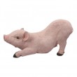 Statue en résine cochon rose nature dos très creusé 53 cm