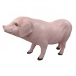 Statue en résine cochon rose nature oreilles basse 60 cm