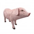 Statue en résine cochon rose nature oreilles basse 60 cm