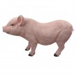 Statue en résine cochon rose nature dos creusé tête droite 60 cm