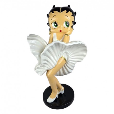 Statue en résine Betty Boop en robe de Marilyn Monroe 90 cm