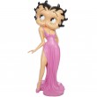 Statue en résine Betty Boop en robe de soirée rose 95 cm