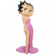 Statue en résine Betty Boop en robe de soirée rose 95 cm