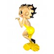 Statue betty boop en résine XXL robe de soirée jaune 120 cm