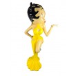 Statue betty boop en résine XXL robe de soirée jaune 120 cm