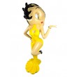 Statue betty boop en résine XXL robe de soirée jaune 120 cm