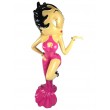 Statue betty boop en résine XXL robe de soirée fuchsia 120 cm