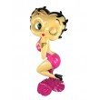 Statue betty boop en résine XXL robe de soirée fuchsia 120 cm