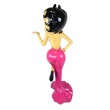 Statue betty boop en résine XXL robe de soirée fuchsia 120 cm