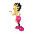 Statue betty boop en résine XXL robe de soirée fuchsia 120 cm