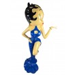 Statue betty boop en résine XXL robe de soirée bleu 120 cm