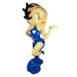 Statue betty boop en résine XXL robe de soirée bleu 120 cm