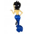 Statue betty boop en résine XXL robe de soirée bleu 120 cm