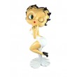 Statue betty boop en résine XXL robe de soirée blanche 120 cm