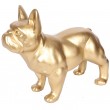 Statue bouledogue Français en résine doré 50 cm