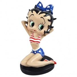 Statue Betty boop résine maillot USA 25 cm