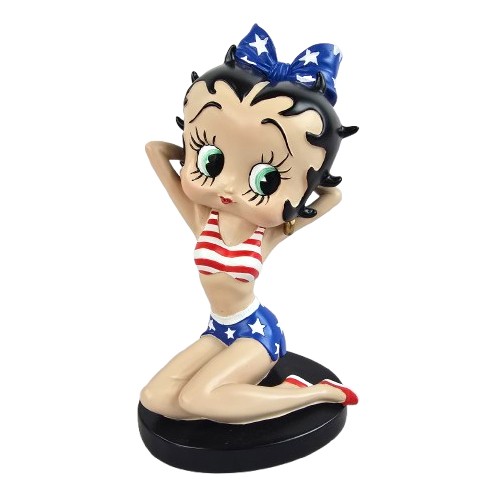 Statue Betty boop résine maillot USA 25 cm