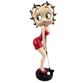 Statue Betty boop en résine golfeuse 36 cm