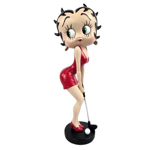 Statue Betty boop en résine golfeuse 36 cm