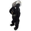 Statue gorille tonneau résine 34 cm
