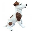 Statue jack Russell en résine blanc et marron 32 cm