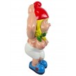 Statue nain de jardin en résine femme exhibitionniste 45 cm